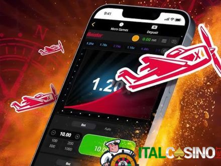Aviator crash game di Spribe - aereo rosso con moltiplicatore progressivo
