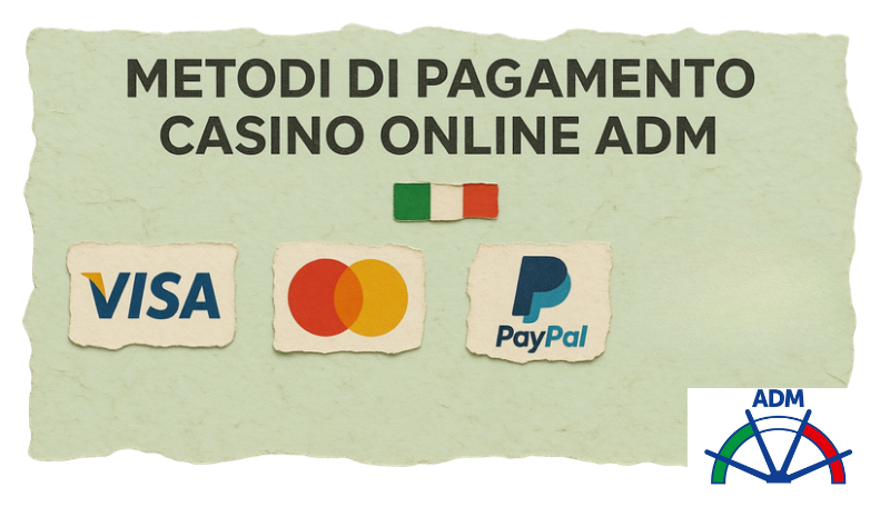 metodi di pagamento casino online ADM - depositi e prelievi sicuri in Italia
