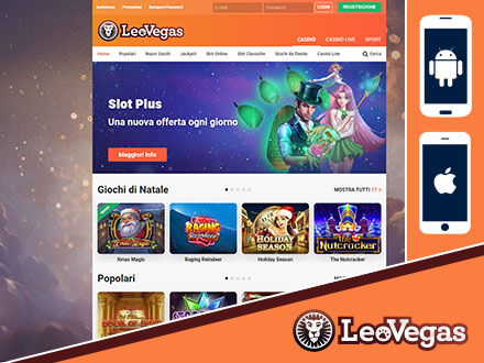 LeoVegas Mobile app iOS Android - giochi su smartphone