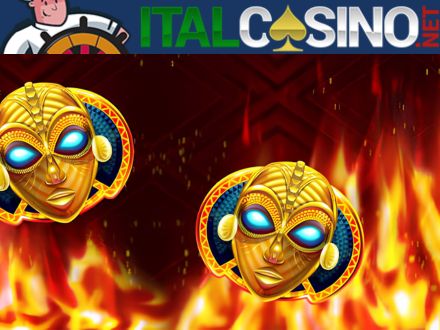 la slot machine 9 Masks of Fire di Microgaming a tema africano tribale