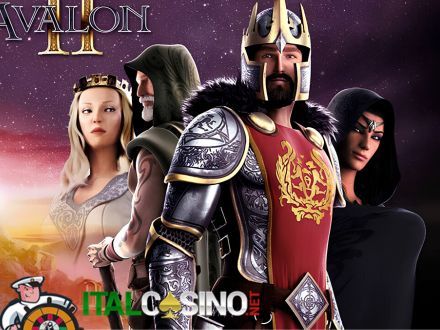 la slot machine Avalon II di Microgaming a tema arturiano e Sacro Graal