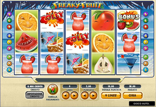 schermata di gioco di Freaky Fruits