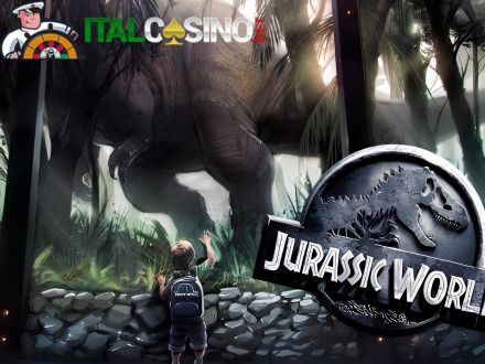 la slot machine Jurassic World di Microgaming a tema dinosauri e parco preistorico