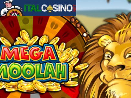 la slot machine Mega Moolah di Microgaming a tema safari africano