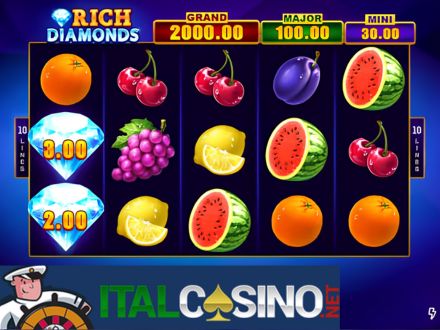 la slot machine Rich Diamonds Hold and Win di Playson